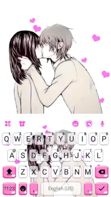 Couple Kiss Love Theme android App screenshot 0