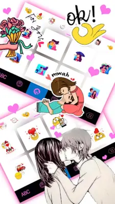 Couple Kiss Love Theme android App screenshot 1