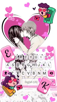 Couple Kiss Love Theme android App screenshot 2